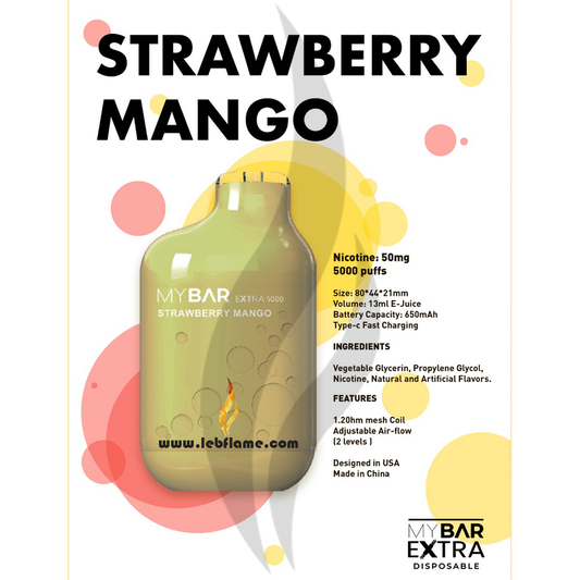 My Bar Extra Strawberry Mango - 5000