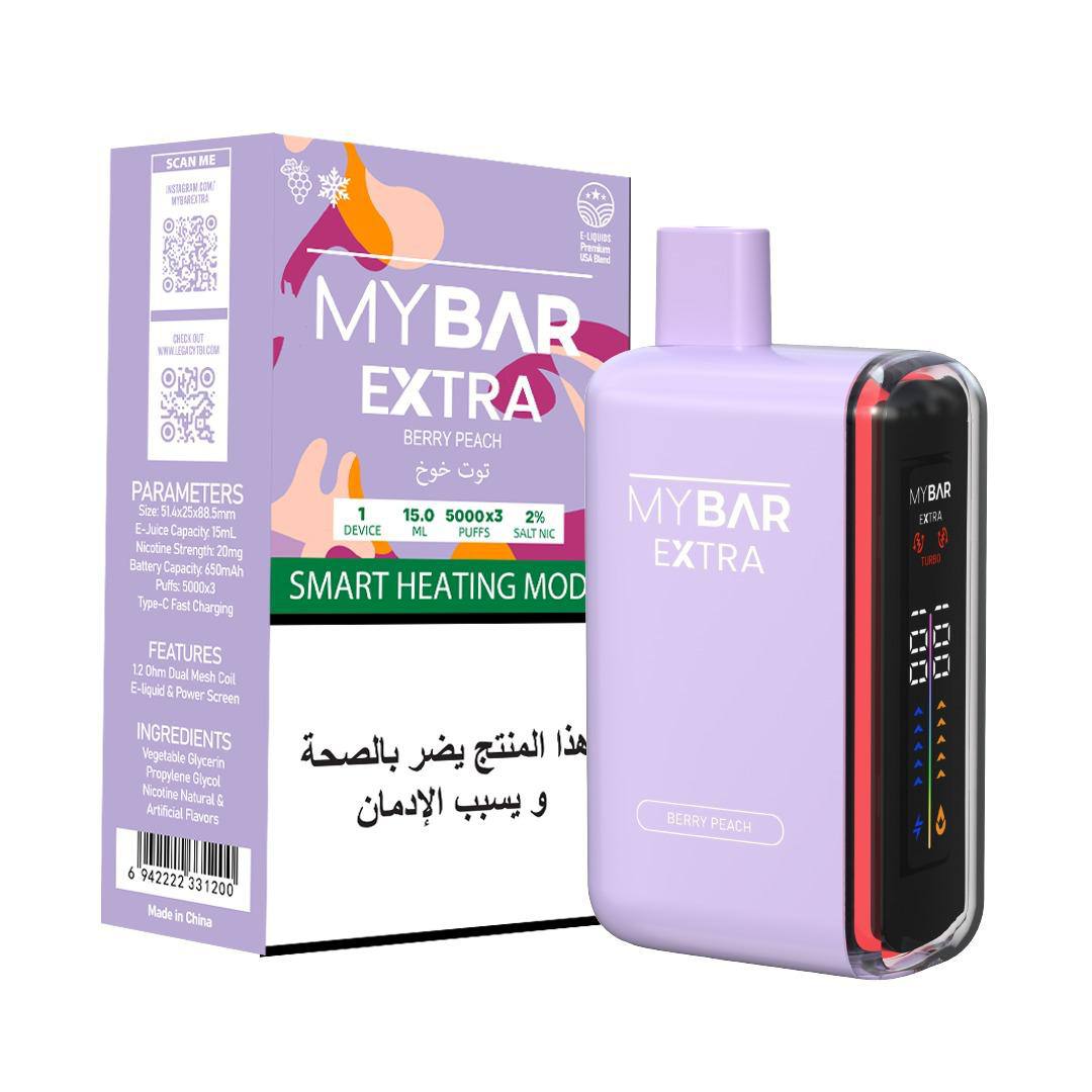 MYBAR EXTRA BERRY PEACH Up to 5000X3 Puffs