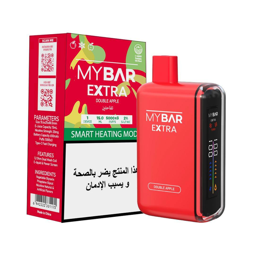 MYBAR EXTRA DOUBLE APPLE Up to 5000X3 Puffs