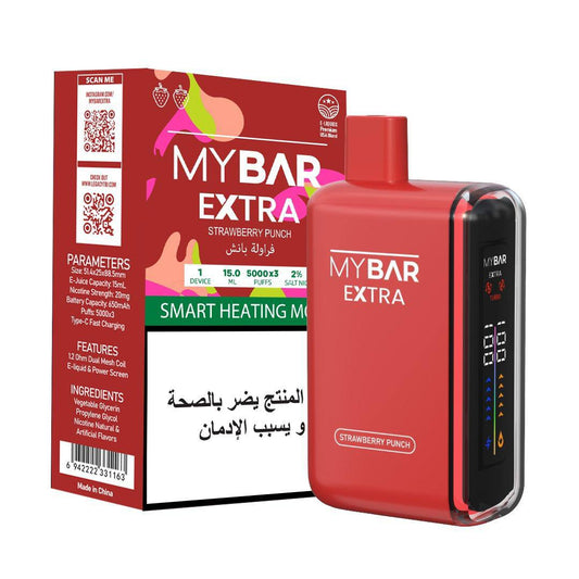 MYBAR EXTRA STRAWBERRY PUNCH Up to 5000X3 Puffs