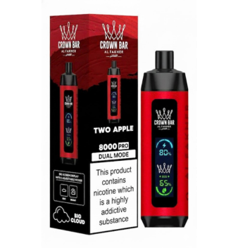 Al Fakher Crown Bar Two Apple 8000 puffs