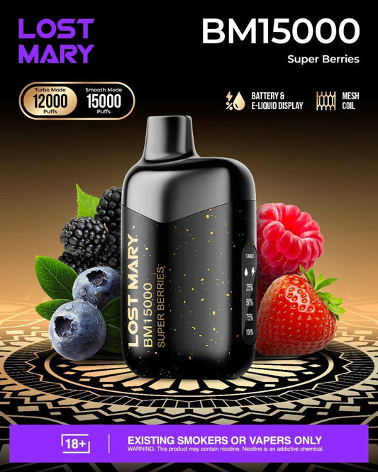 LOST MARY BM15000 12K Puffs Super Berries